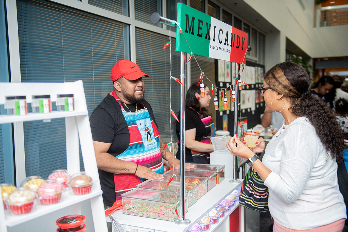 Mexican candy stall at the hispanic latino heritage night celebration