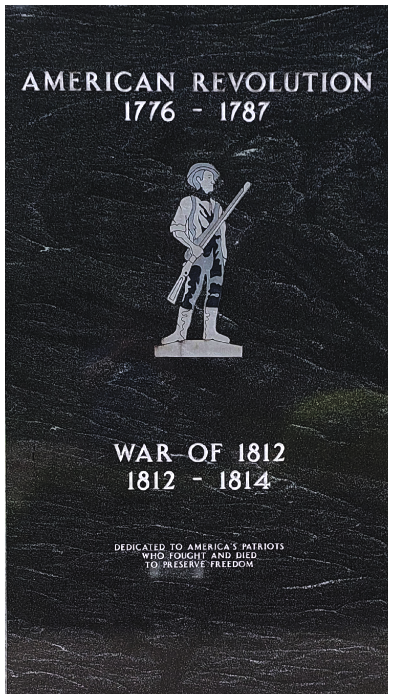 Image of Marker #2 representing the Gwinnett County's fallen Revolutionary Heroes