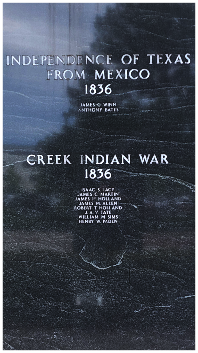 Image of Marker #4 representing the Gwinnett County's fallen heroes from the Mexican and Creek Indian wars.