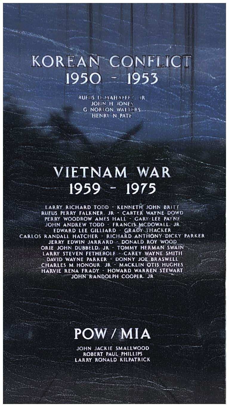 Image of Marker #9 representing Gwinnett County's fallen heroes from the wars waged in the United State's rivalry with the Soviet Union.